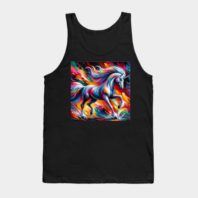 Unicorn Study - Fantasy AI Tank Top by Oldetimemercan